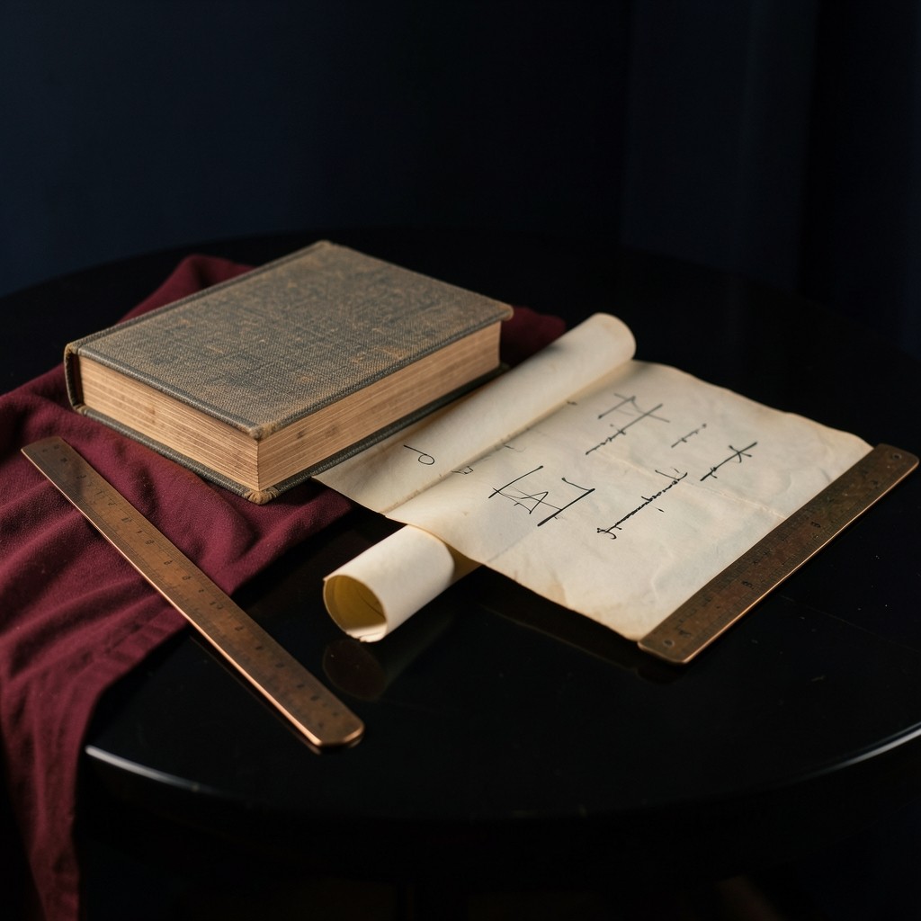 Two bound budget volumes on a lacquered table with a long comparison chart unrolled between them.